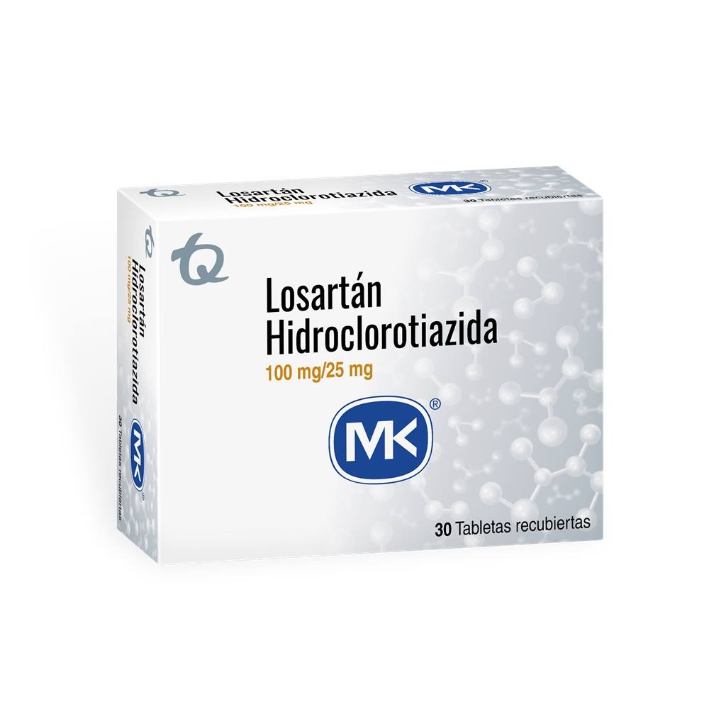 LOSARTAN / HIDROCLOROTIAZIDA ABABOR 100/25 mg COMPRIMIDOS REVESTIDOS POR PELÍCULA
