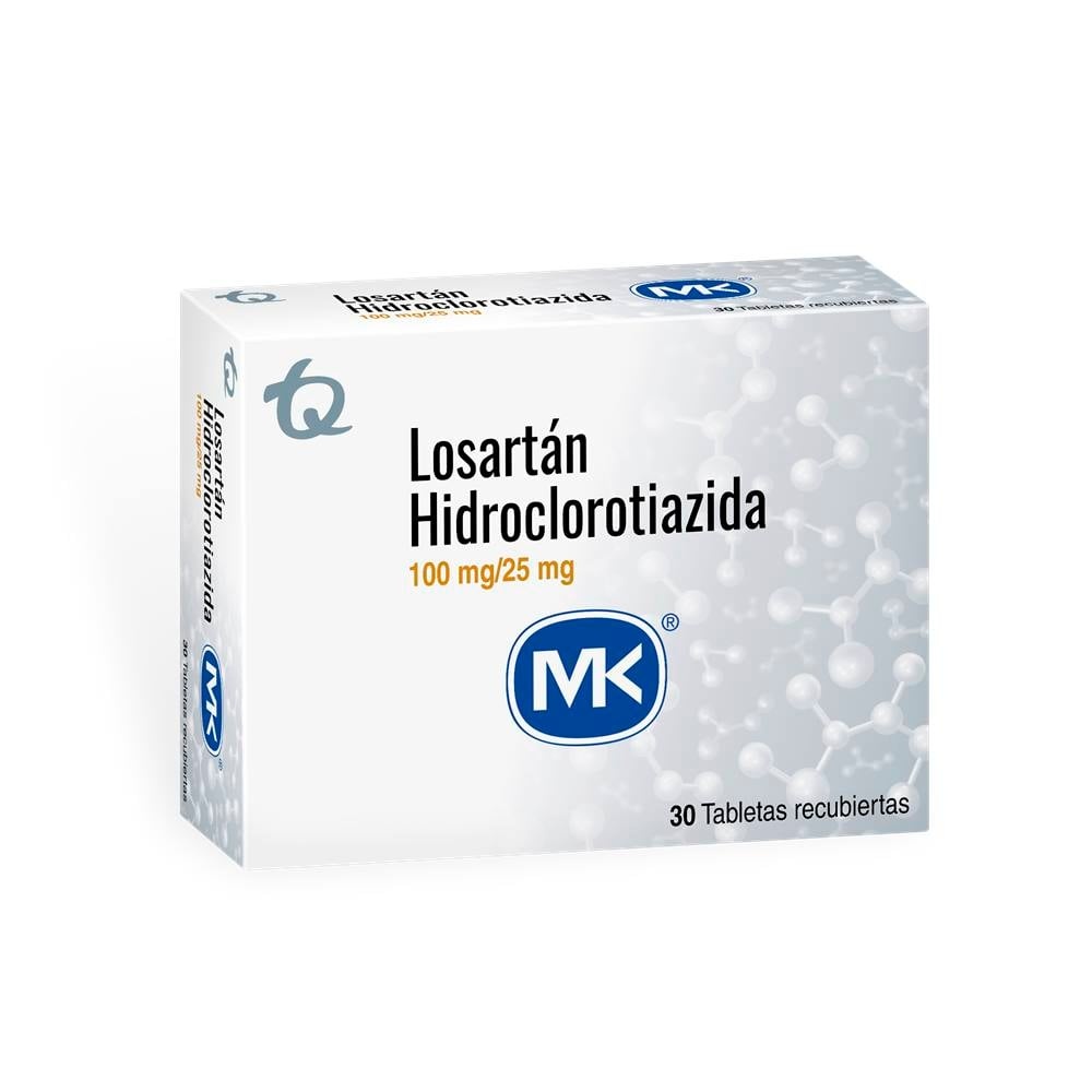 LOSARTAN/HIDROCLOROTIAZIDA COMBIX 100 mg/25 mg COMPRIMIDOS REVESTIDOS POR PELÍCULA