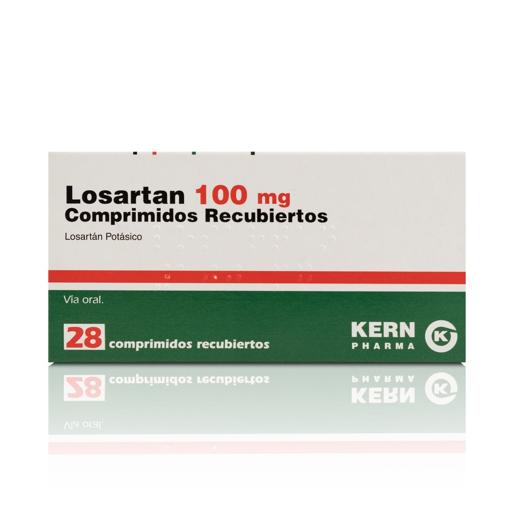 LOSARTAN KERN PHARMA 100 mg COMPRIMIDOS REVESTIDOS POR PELÍCULA