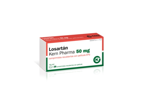 LOSARTAN KERN PHARMA 50 mg COMPRIMIDOS REVESTIDOS POR PELÍCULA