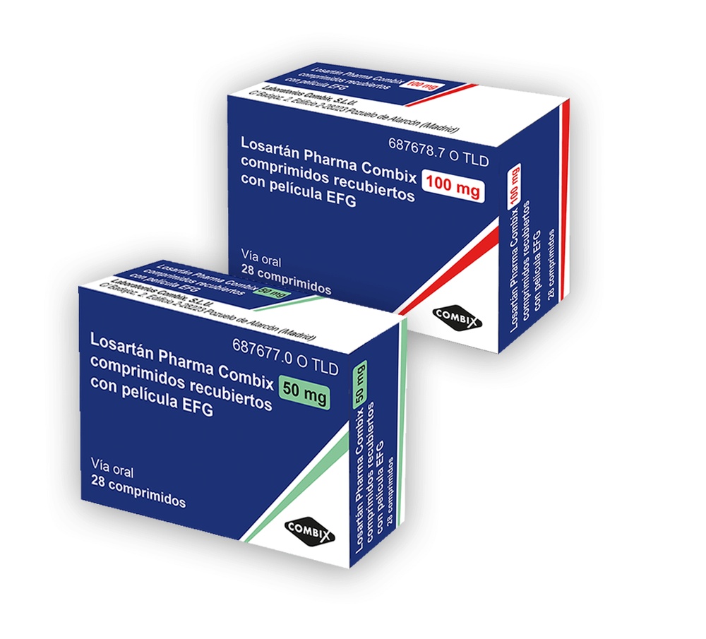 LOSARTAN PHARMA COMBIX 100 mg COMPRIMIDOS REVESTIDOS POR PELÍCULA