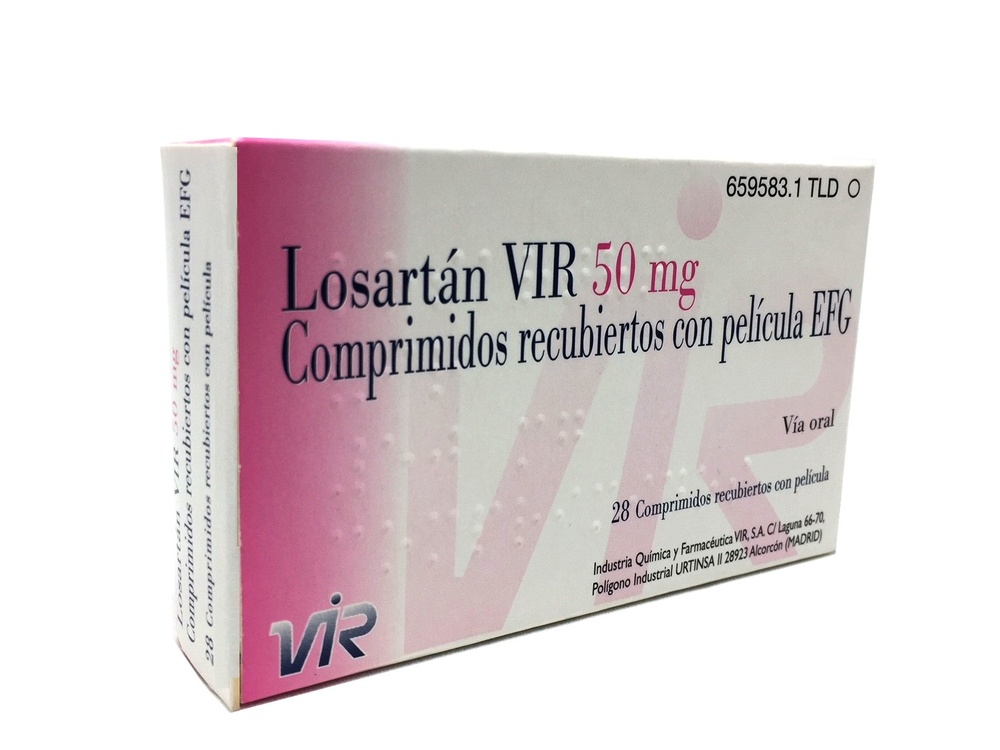 LOSARTAN VIR 50 mg COMPRIMIDOS REVESTIDOS POR PELÍCULA