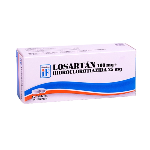 LOSARTAN/HIDROCLOROTIAZIDA FARMALIDER 100/25 mg COMPRIMIDOS REVESTIDOS POR PELÍCULA