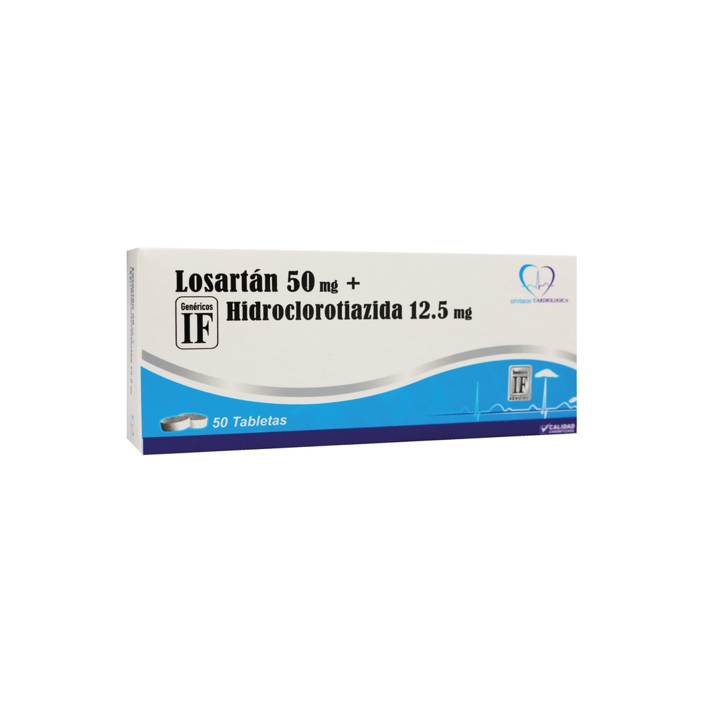 LOSARTAN/HIDROCLOROTIAZIDA SUN 50 mg/12.5 mg COMPRIMIDOS REVESTIDOS POR PELÍCULA