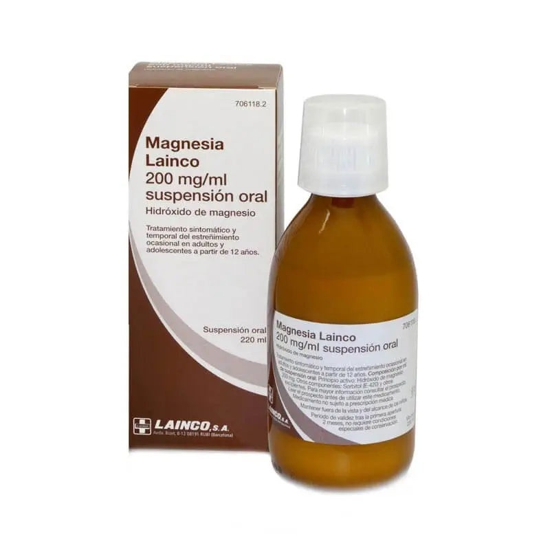 MAGNÉSIA LAINCO 200 MG/ML SUSPENSÃO ORAL