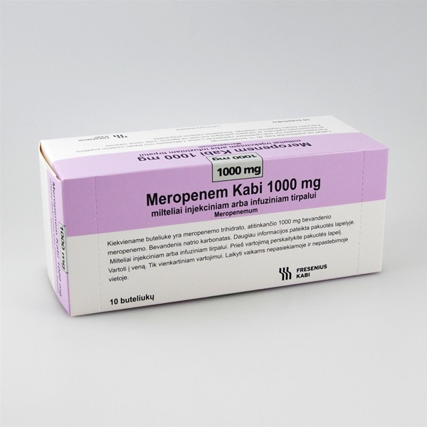 MEROPENEM KABI 1000 mg PÓ PARA SOLUÇÃO INJETÁVEL OU PARA PERFUSÃO