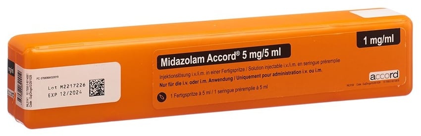 MIDAZOLAM ACCORD 5 mg/ml SOLUÇÃO INJETÁVEL E PARA PERFUSÃO