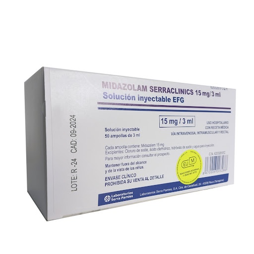 MIDAZOLAM SERRACLINICS 5 mg/ml SOLUÇÃO INJETÁVEL E PARA PERFUSÃO