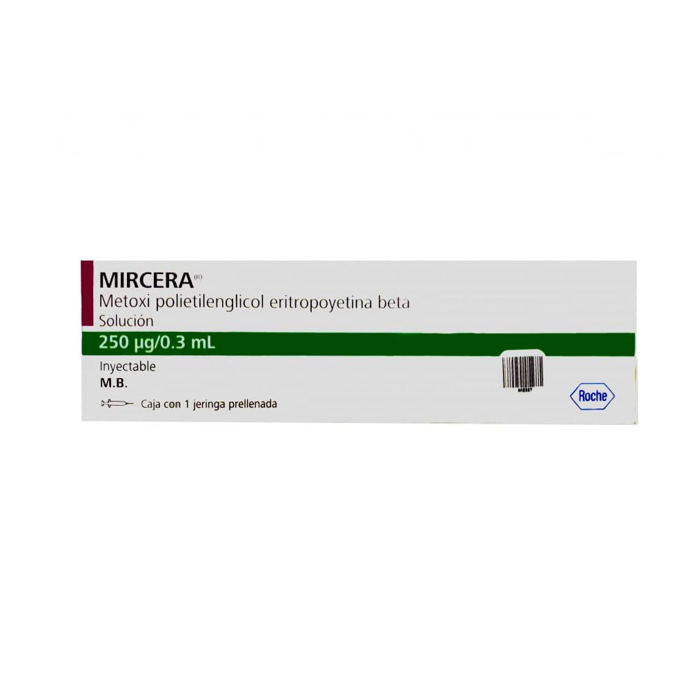 MIRCERA 250 microgramas/0,3 ml SOLUÇÃO INJETÁVEL EM SERINGA PREENCHIDA