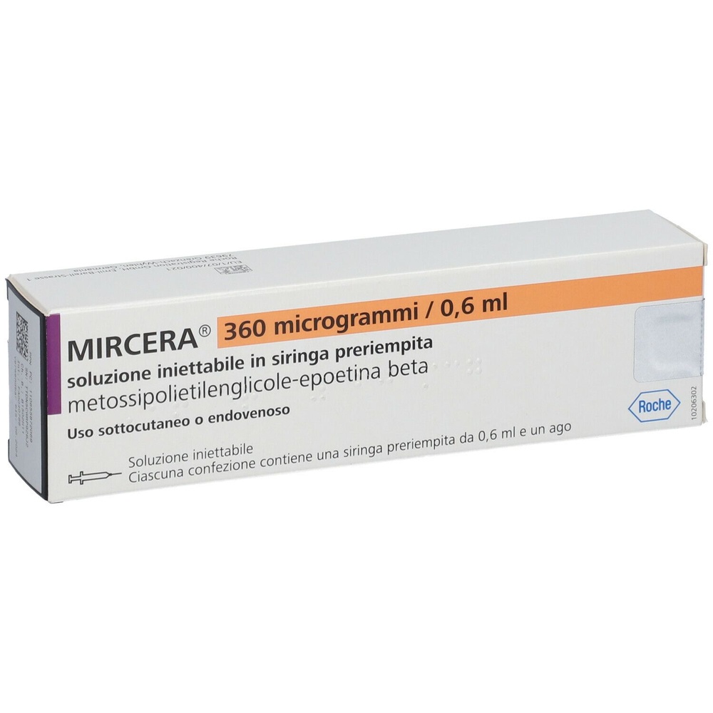 MIRCERA 360 microgramas/0,6 ml SOLUÇÃO INJETÁVEL EM SERINGA PREENCHIDA