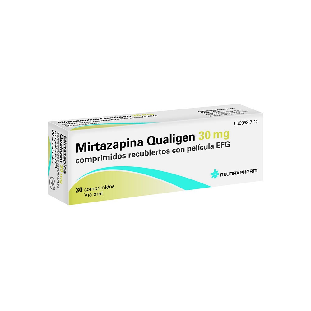 MIRTAZAPINA QUALIGEN 15 mg COMPRIMIDOS REVESTIDOS POR PELÍCULA