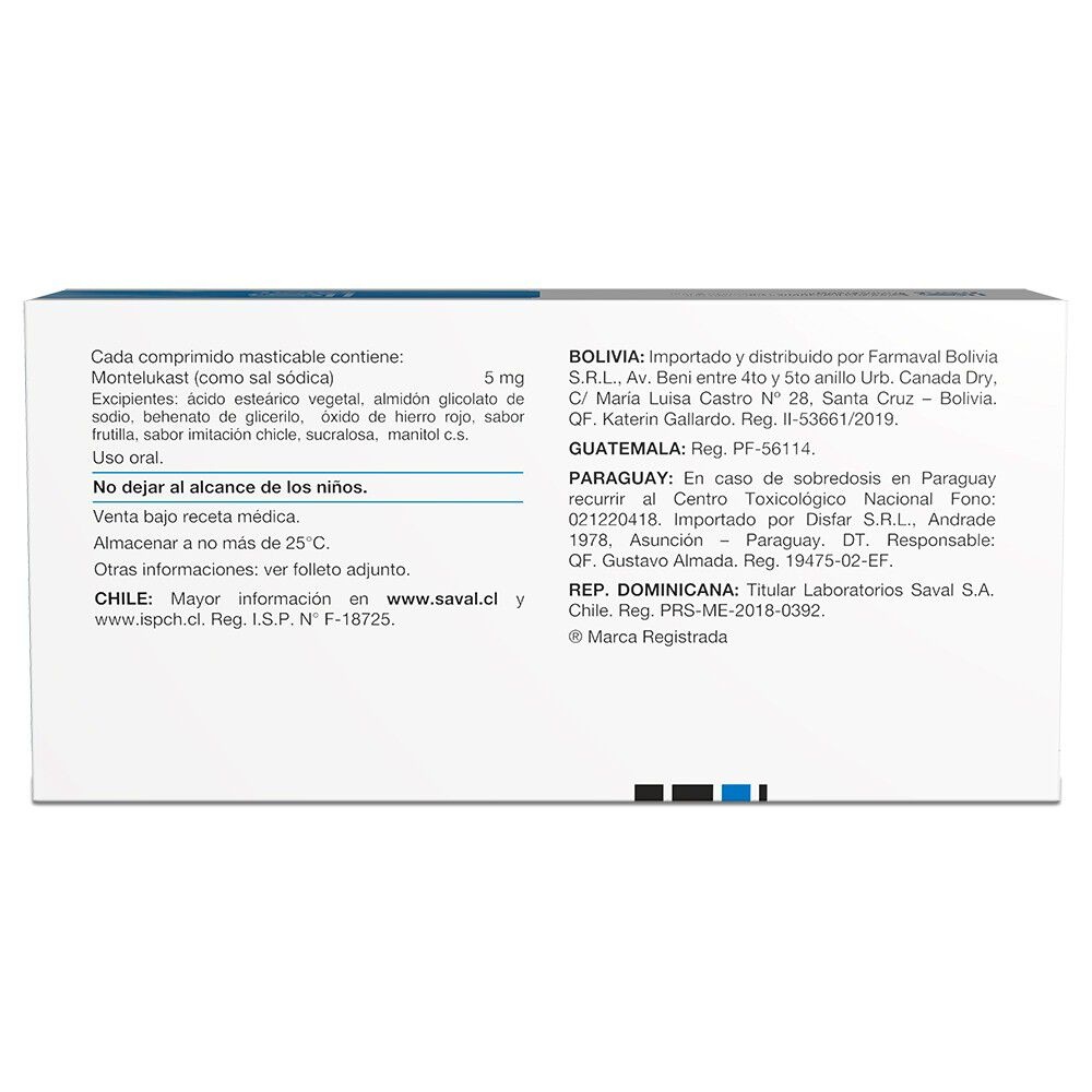 MONTELUKAST AUROVITAS 5 mg COMPRIMIDOS MASTIGÁVEIS