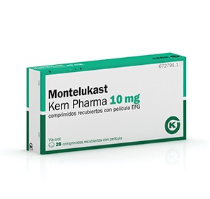 MONTELUKAST KERN PHARMA 10 mg COMPRIMIDOS REVESTIDOS POR PELÍCULA
