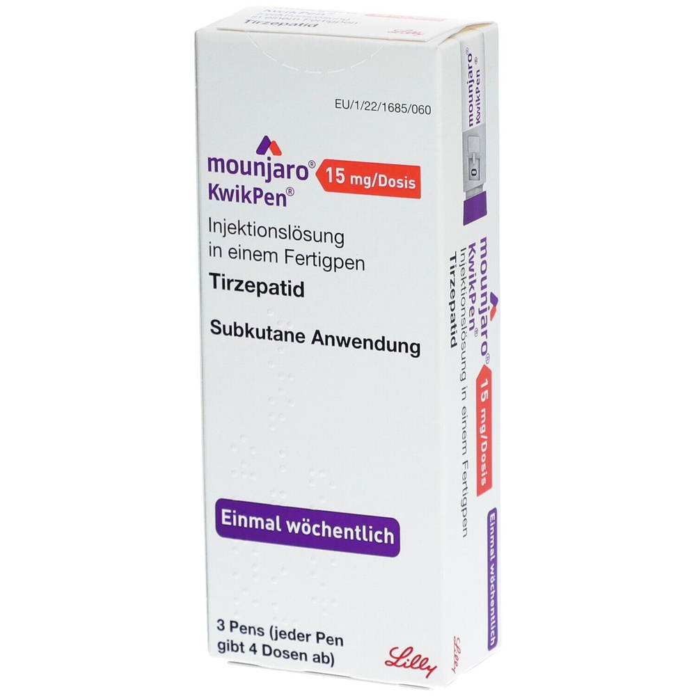 MOUNJARO 15 mg/dose KwikPen solução injetável em caneta pré-carregada