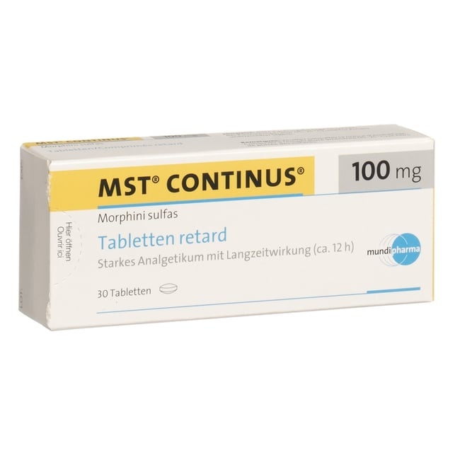 MST CONTINUS 100 mg COMPRIMIDOS DE LIBERTAÇÃO PROLONGADA
