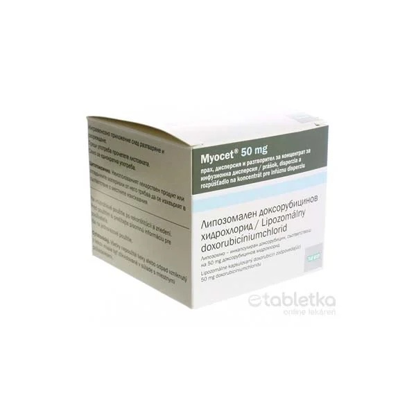 MYOCET LIPOSSOMAL 50 MG PÓ, DISPERSÃO E SOLVENTE PARA CONCENTRADO PARA DISPERSÃO PARA PERFUSÃO