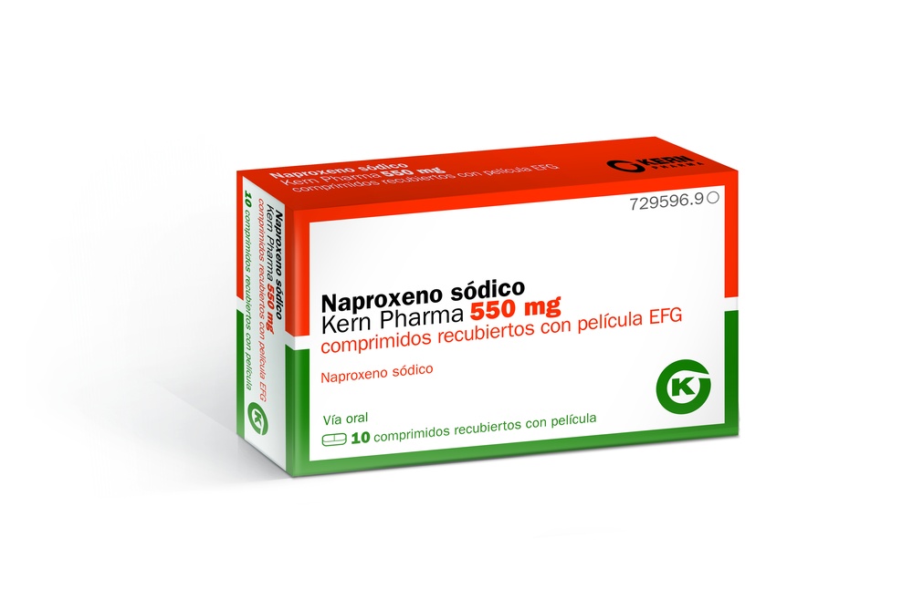 NAPROXENO SÓDICO KERN PHARMA 550 MG COMPRIMIDOS REVESTIDOS POR PELÍCULA