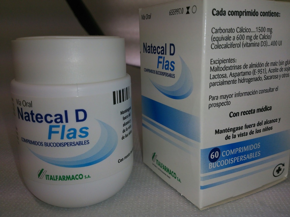 NATECAL D FLAS 1500 mg/400 UI comprimidos orodispersíveis