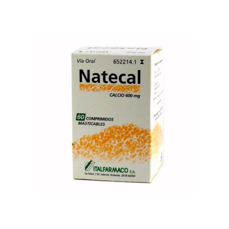 NATECAL 600 mg COMPRIMIDOS MASTIGÁVEIS
