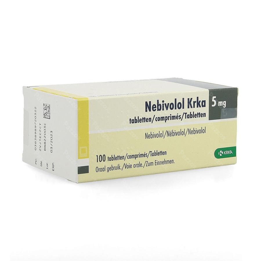 NEBIVOLOL KRKA 5 mg COMPRIMIDOS