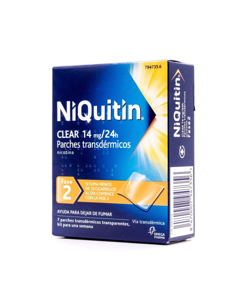 NIQUITIN CLEAR 14 mg/24 horas AUTOCLUSIVO TRANSDÉRMICO