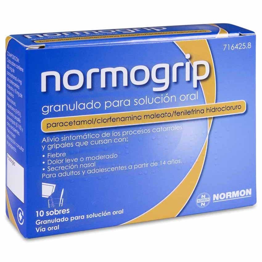 NORMOGRIP FORTE GRÂNULOS PARA SOLUÇÃO ORAL