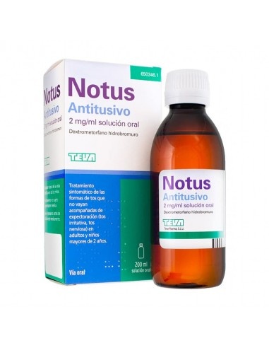 NOTUS ANTITUSSIVO 2 mg/ml SOLUÇÃO ORAL