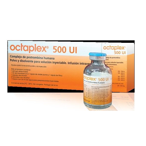 OCTAPLEX, 500 UI PÓ E SOLVENTE PARA SOLUÇÃO INJETÁVEL