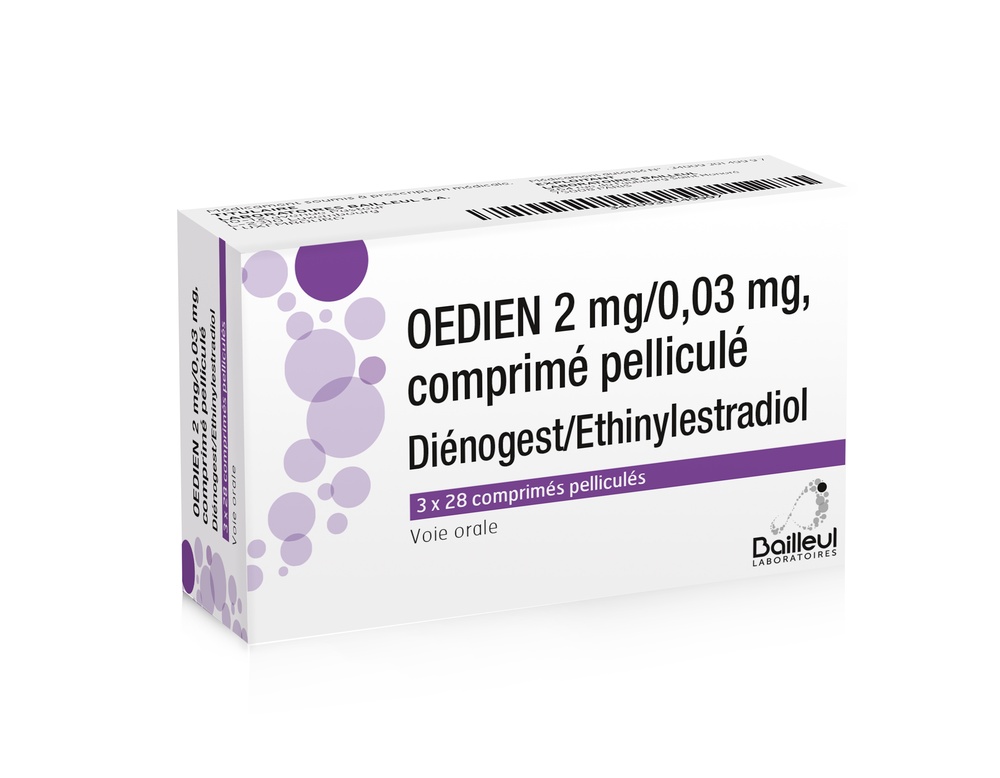 OEDIEN 2 MG/0,03 MG COMPRIMIDOS REVESTIDOS POR PELÍCULA