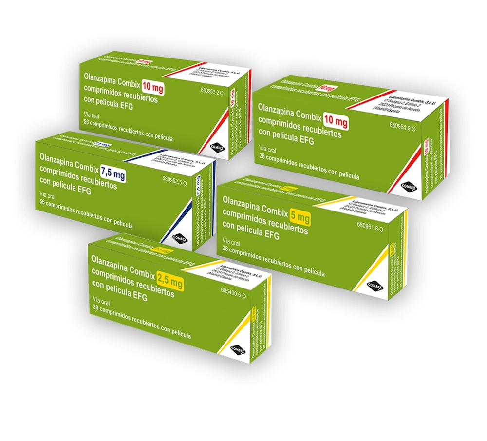 OLANZAPINA COMBIX 10 mg COMPRIMIDOS REVESTIDOS POR PELÍCULA
