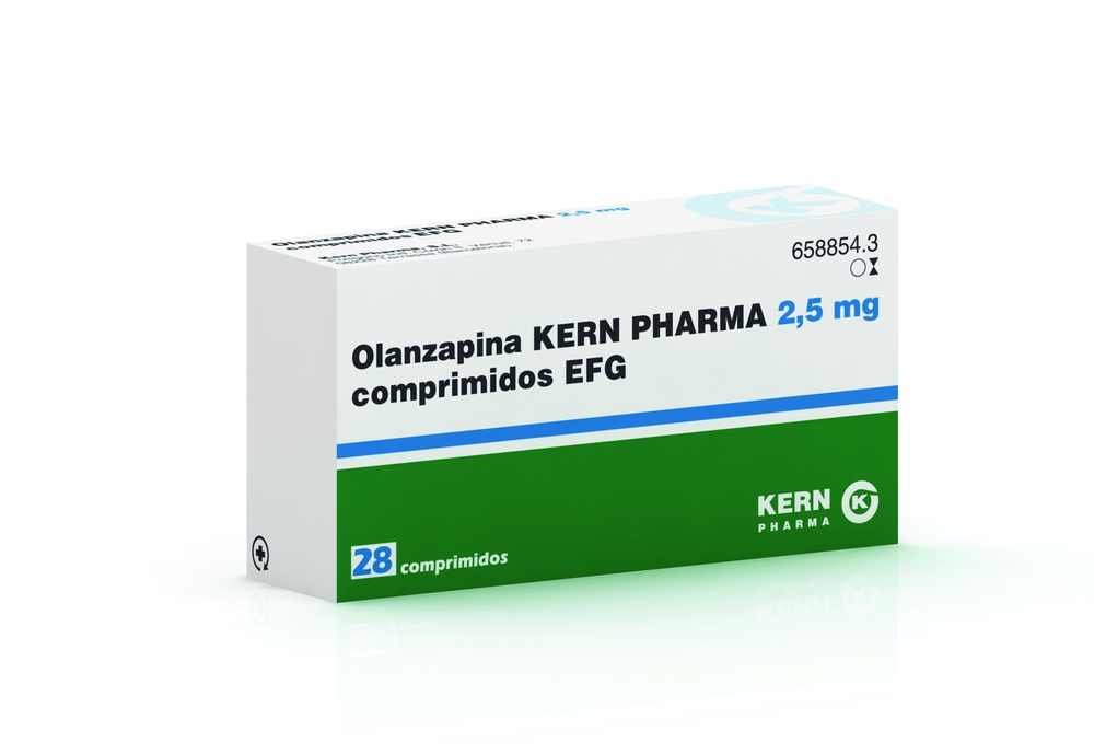 OLANZAPINA DARI PHARMA 2,5 mg COMPRIMIDOS REVESTIDOS POR PELÍCULA
