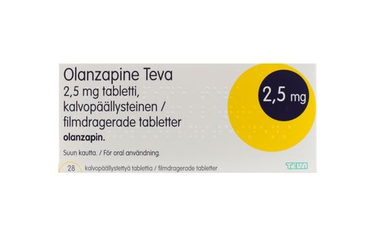 OLANZAPINA TEVA 2,5 mg COMPRIMIDOS REVESTIDOS POR PELÍCULA