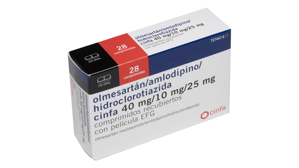 OLMESARTANA/AMLODIPINA/HIDROCLOROTIAZIDA ALTER 40 mg/10 mg/25 mg COMPRIMIDOS REVESTIDOS POR PELÍCULA
