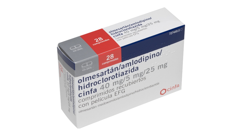 OLMESARTANA/AMLODIPINA/HIDROCLOROTIAZIDA KRKA 40 mg/5 mg/12,5 mg COMPRIMIDOS REVESTIDOS POR PELÍCULA
