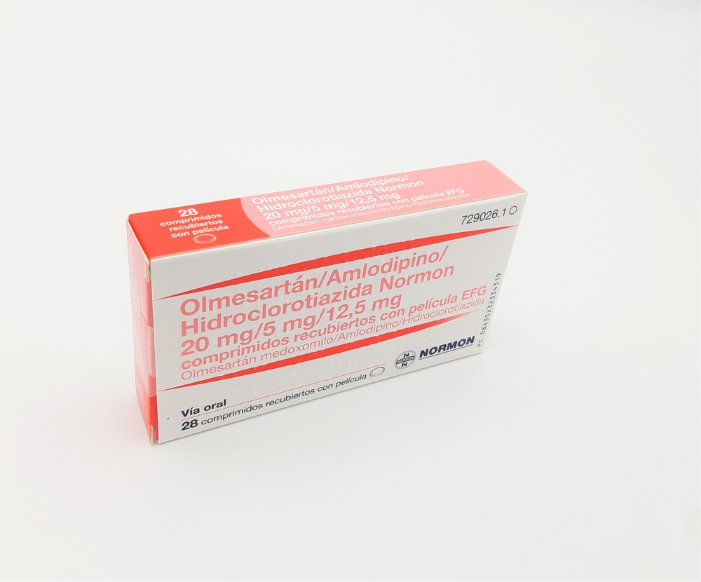 OLMESARTANA/AMLODIPINA/HIDROCLOROTIAZIDA TEVA 20 mg/5 mg/12,5 mg COMPRIMIDOS REVESTIDOS POR PELÍCULA