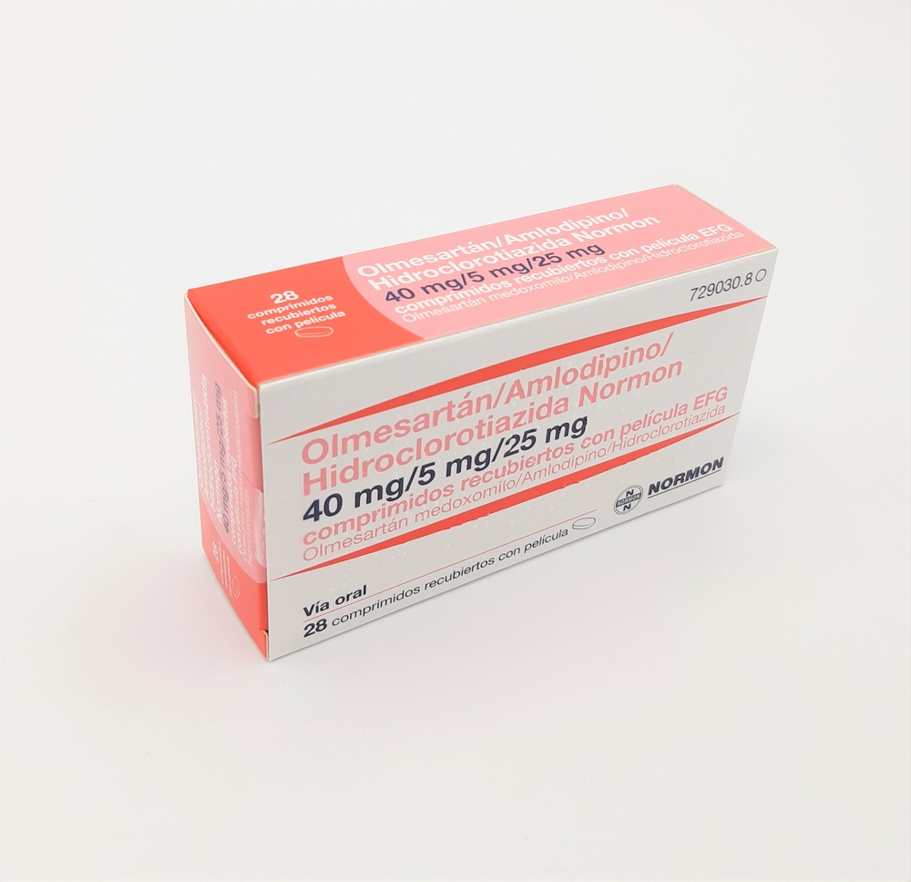 OLMESARTAN/AMLODIPINA/HIDROCLOROTIAZIDA TEVA 40 mg/5 mg/25 mg COMPRIMIDOS REVESTIDOS POR PELÍCULA