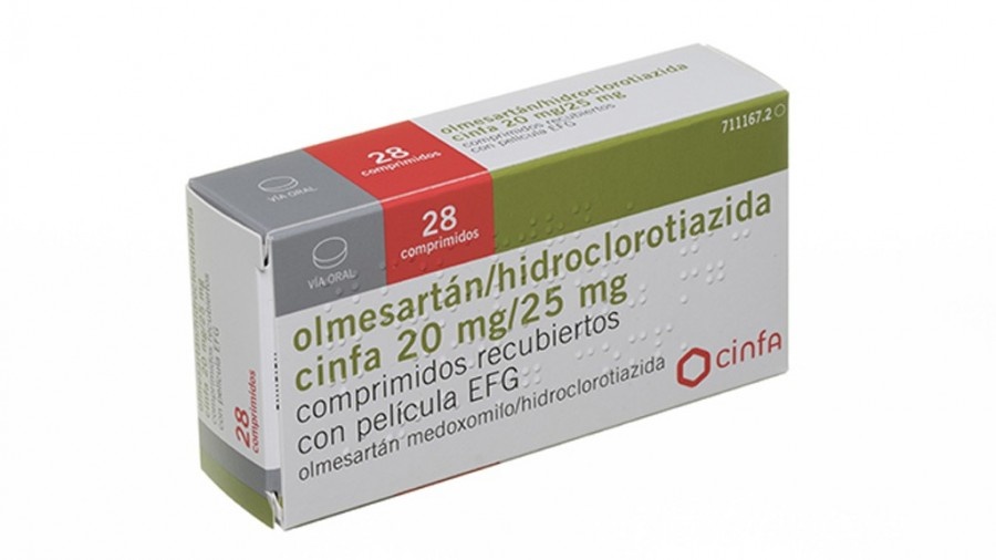 OLMESARTAN/HIDROCLOROTIAZIDA ALTER 20 mg/25 mg COMPRIMIDOS REVESTIDOS POR PELÍCULA