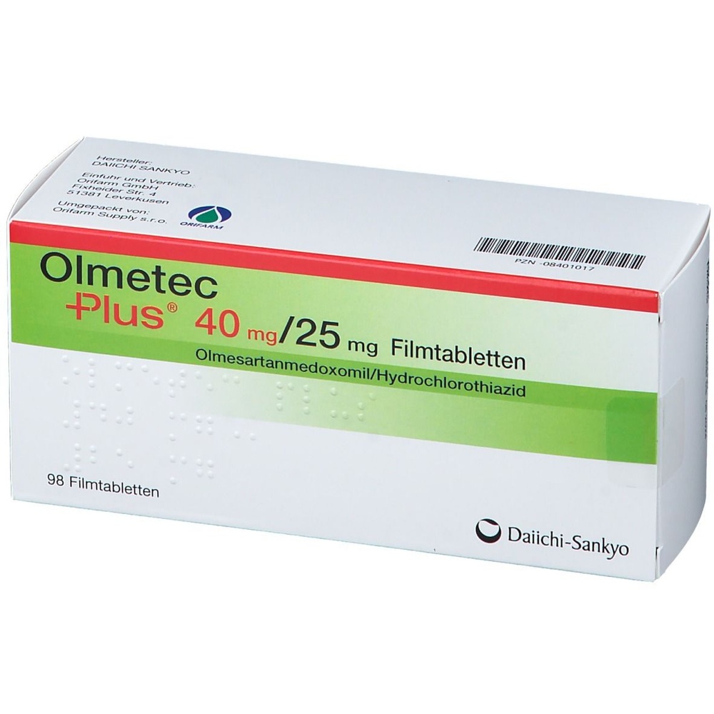 OLMETEC PLUS 40 mg/25 mg COMPRIMIDOS REVESTIDOS POR PELÍCULA