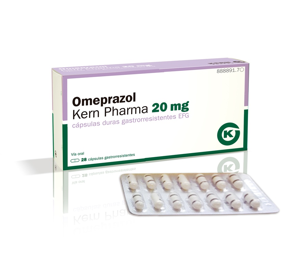 OMEPRAZOL KERN PHARMA 20 mg CÁPSULAS DURAS GASTRO-RESISTENTES