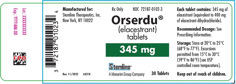 ORSERDU 345 mg COMPRIMIDOS REVESTIDOS POR PELÍCULA