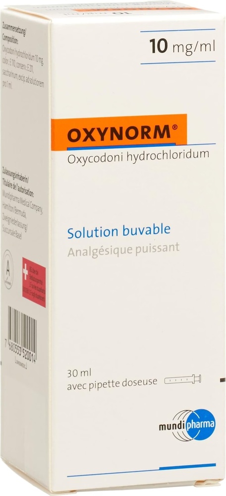 OXYNORM CONCENTRADO 10 mg/ml SOLUÇÃO ORAL