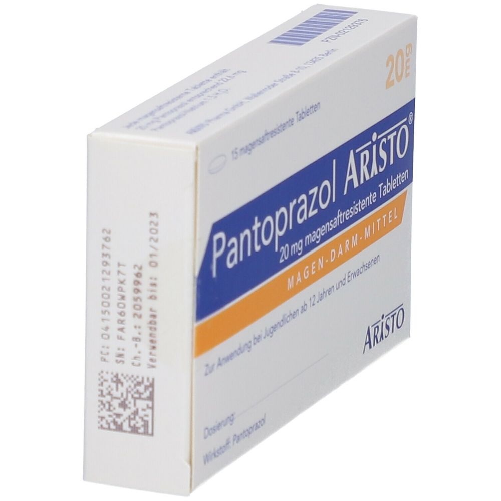 PANTOPRAZOL ARISTO 20 mg COMPRIMIDOS GASTRO-RESISTENTES