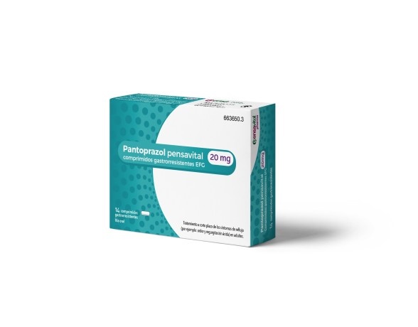 PANTOPRAZOL PENSAVITAL 20 mg COMPRIMIDOS GASTRO-RESISTENTES