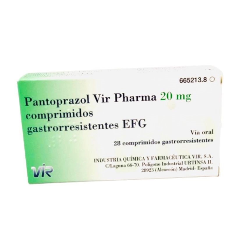 PANTOPRAZOL VIR PHARMA 20 mg COMPRIMIDOS GASTRO-RESISTENTES