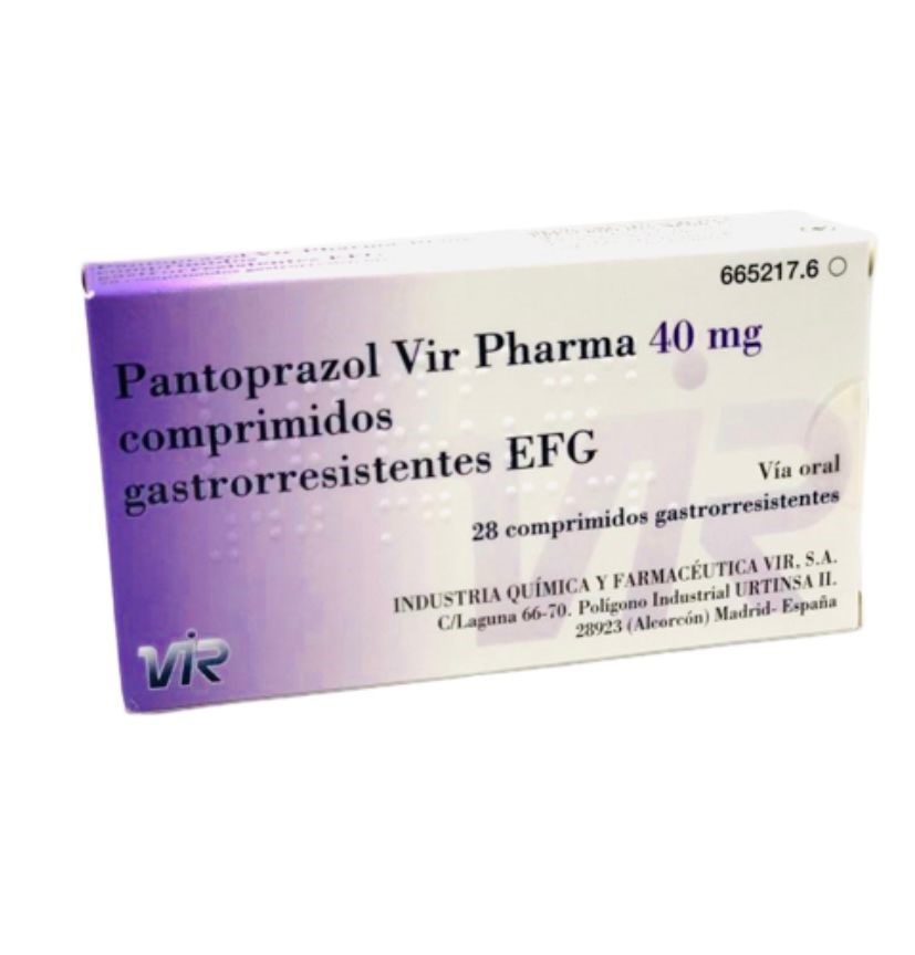 PANTOPRAZOL VIR PHARMA 40 mg COMPRIMIDOS GASTRO-RESISTENTES