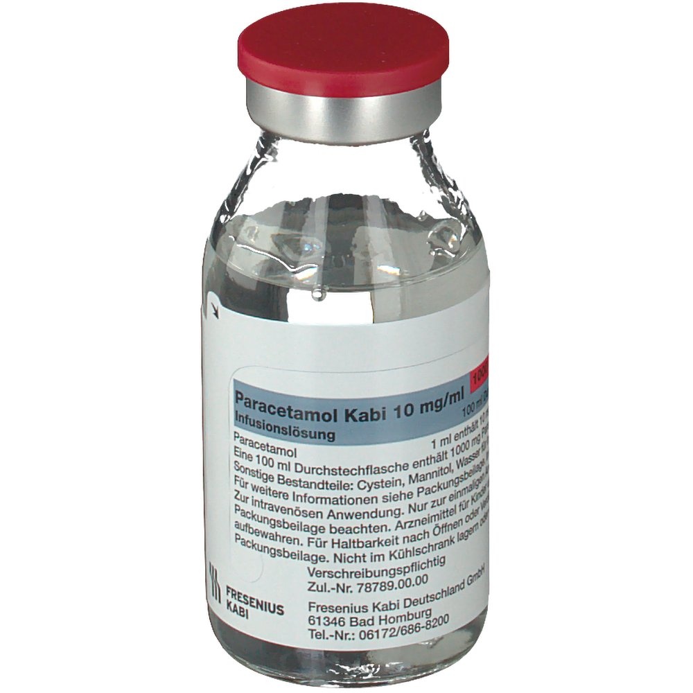 PARACETAMOL KABI 10 mg/ml SOLUÇÃO PARA PERFUSÃO
