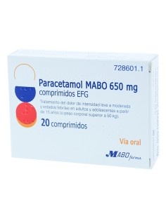 PARACETAMOL MABO 650 mg COMPRIMIDOS