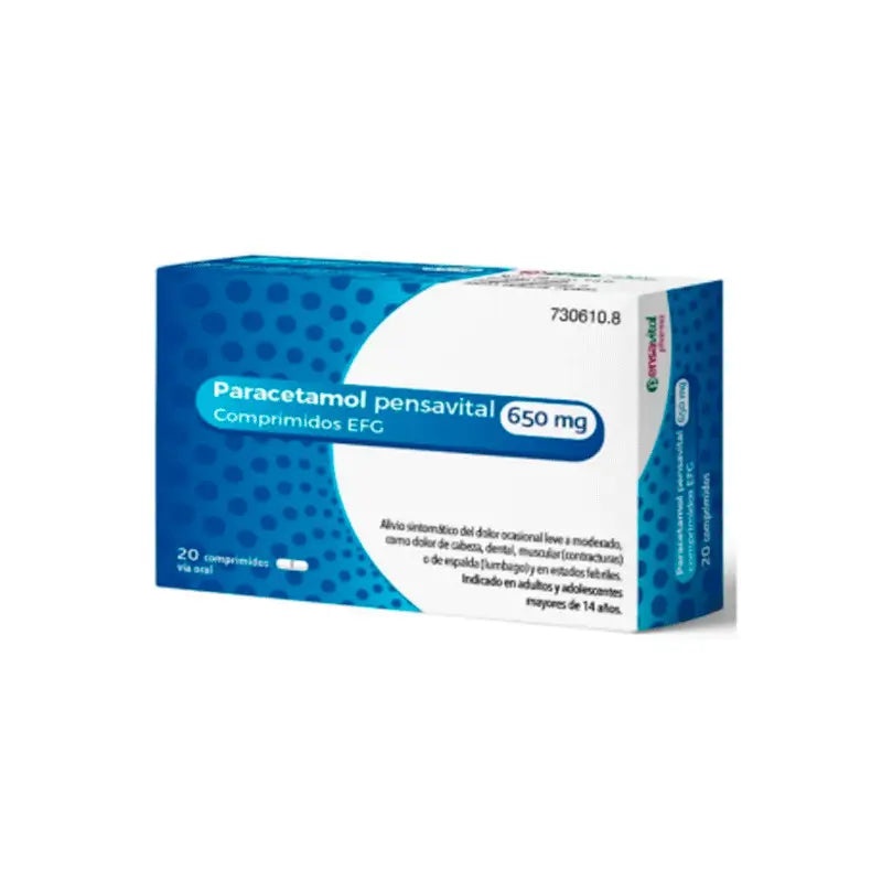 PARACETAMOL PENSAVITAL 650 mg COMPRIMIDOS