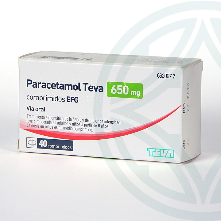 PARACETAMOL TEVA GROUP 650 mg COMPRIMIDOS