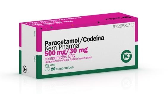 PARACETAMOL/CODEÍNA KERN PHARMA 500 mg/30 mg COMPRIMIDOS